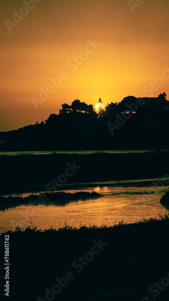 Obraz Sunset sur la mer en Grèce