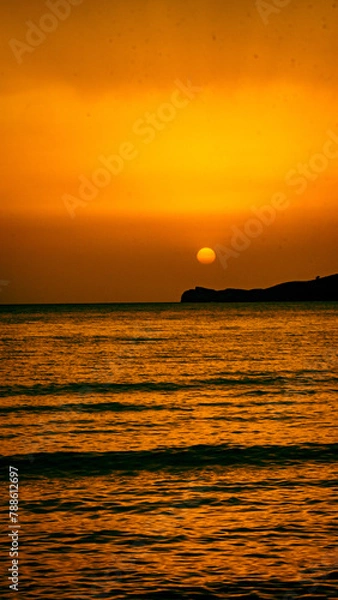 Obraz Sunset sur la mer en Grèce