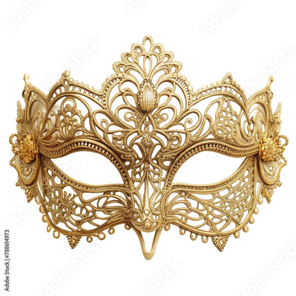 Fototapeta lace masquerade mask isolated on transparent background, element remove background, element for design
