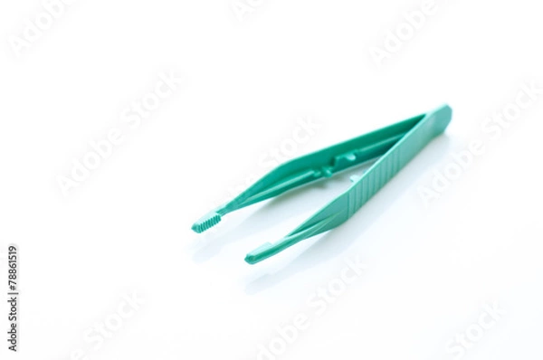 Fototapeta Ticket Forceps on isolate background