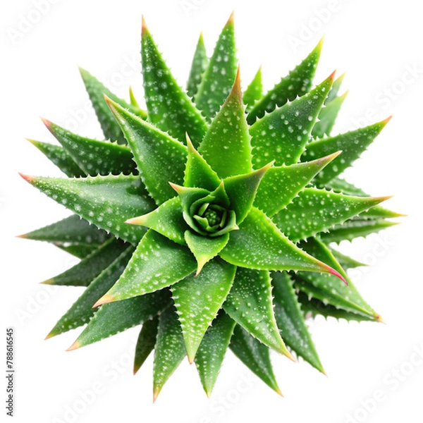 Obraz top view aloe vera isolated on transparent background, element remove background, element for design