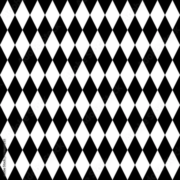 Fototapeta Tile black and white vector pattern or graphic line background for seamless decoration wallpaper