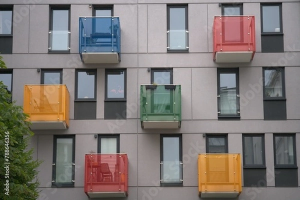 Obraz Kolorowe balkony