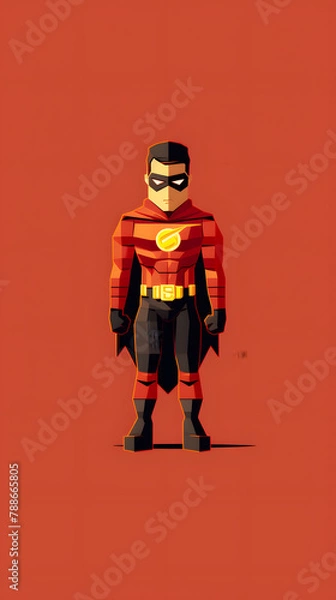 Fototapeta pixel style  illustrated super hero, super hero 8 bit pixel style, pixel vibe 8 bt superheroo figure