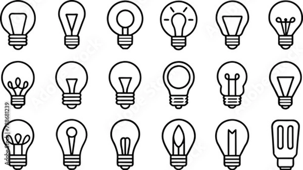 Fototapeta Light bulb icon