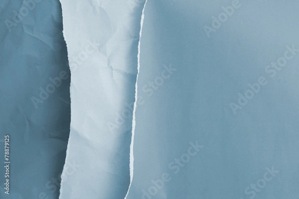 Fototapeta Torn blue paper for background