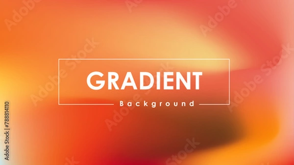 Fototapeta Soft Orange Abstract Gradient Background. Gold color blend gradient background. vibrant fluid liquid.