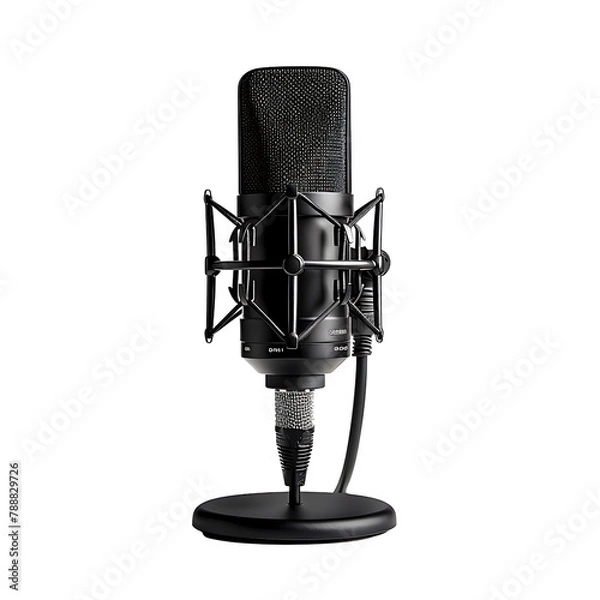 Obraz Podcast mic on transparent Background