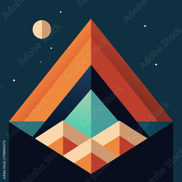Fototapeta abstract background with triangles