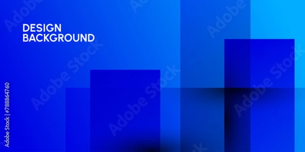 Fototapeta Dynamic fluid blue geometric with colorful gradient background
