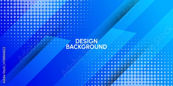 Fototapeta Dynamic fluid blue geometric with colorful gradient background