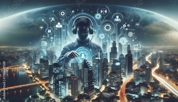 Fototapeta Enhancing Customer Support with Technology in the Digital First World