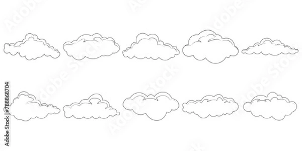 Fototapeta Cloud Outline Illustration