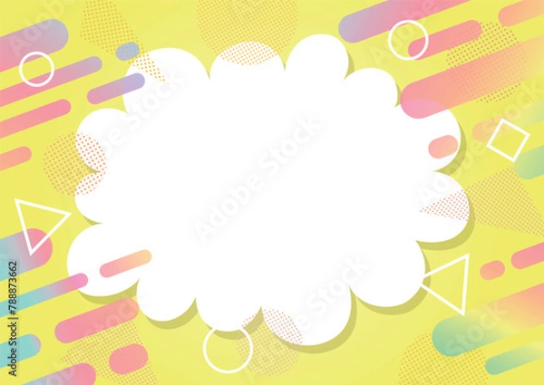 Obraz ポップなモコモコフレーム