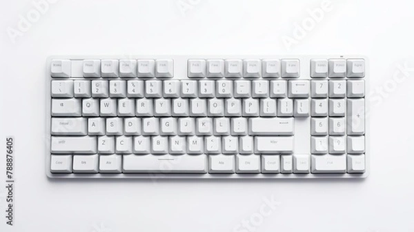 Fototapeta Mechanical gaming keyboard, computer keyboard isolated on white background.