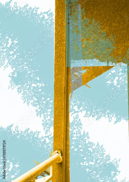 Fototapeta pattern pilar yellow background widow 