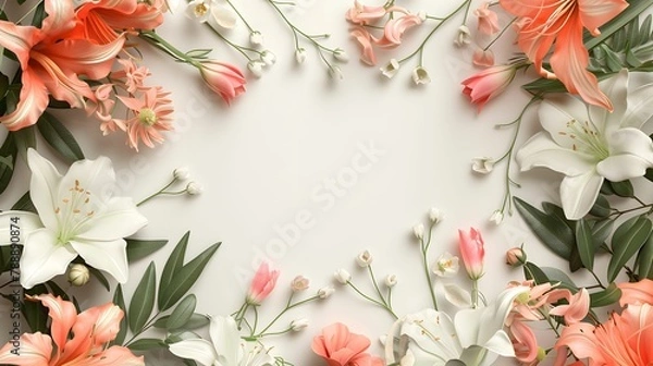 Fototapeta spring flowers background