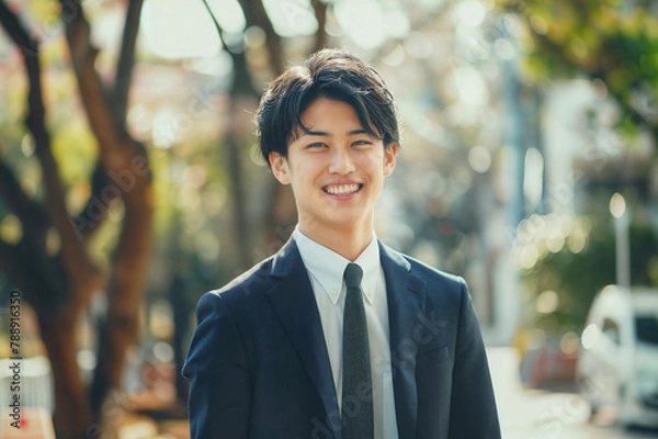 Obraz スーツを着た若い男性