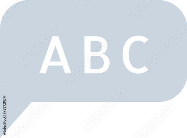 Fototapeta Abc in the chat bubble