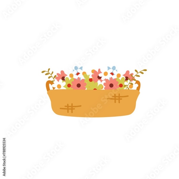 Obraz Basket with Spring flowers