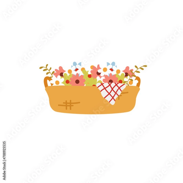 Obraz Basket with Spring flowers