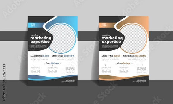 Obraz modern corporate flyer layout.