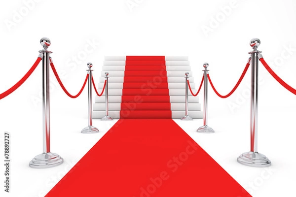 Fototapeta Red Carpet and Barrier Rope