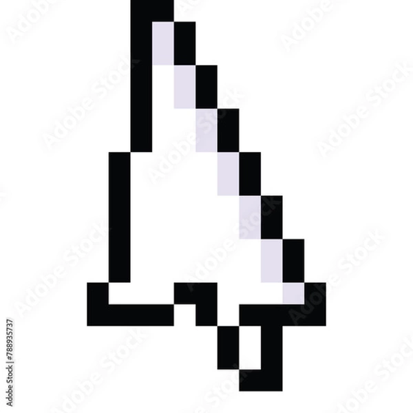 Fototapeta Pixel art cartoon mouse pointer icon 6