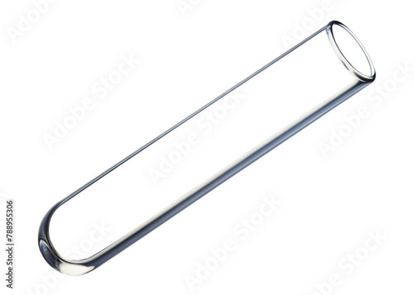 Obraz Empty laboratory test tube isolated on white background. Scientific equipment concept.