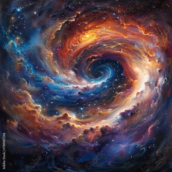 Fototapeta Celestial Cyclone: A Vortex of Galactic Marvels
