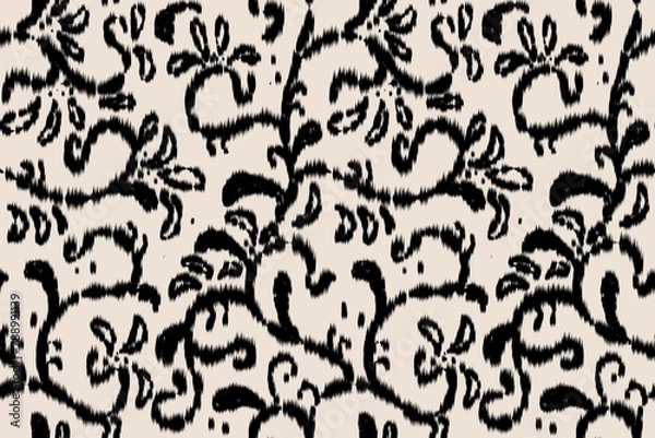 Fototapeta Seamless ethnic design, ikat art. beautiful hand drawn Design for textile and printingEthnic pattern.beautiful pattern. folk embroidery,bohemian style,aztec geometric art	