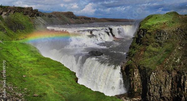 Obraz Waterfall in Iceland. Gullfoss.