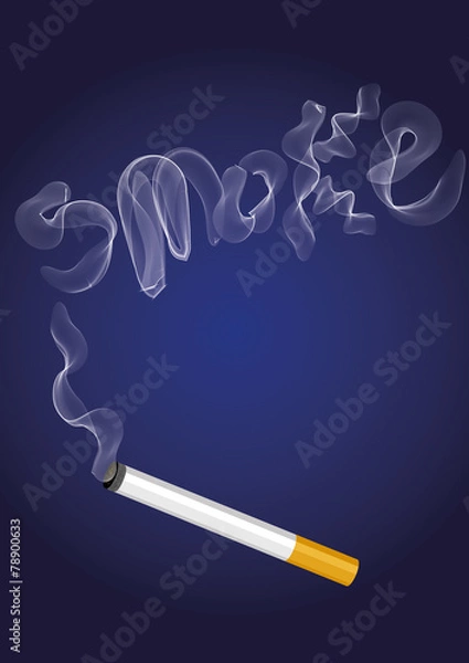Fototapeta A cigarette with smoke