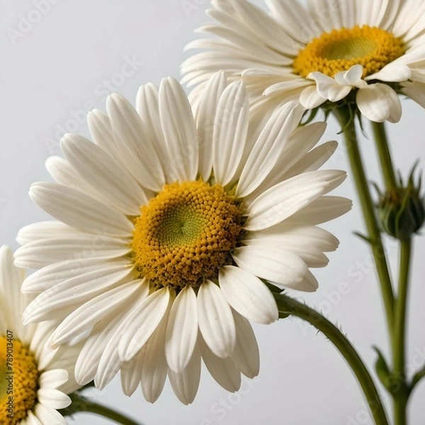 Obraz Daisy flowers on white background 