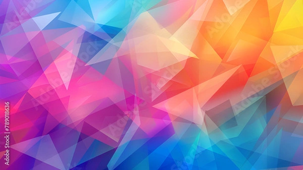 Fototapeta Low Poly geometric abstract backgroud for brochure layout, flyer template, page covers, wallpapers,blue and purple geometric pattern triangles polygonal design for web and background,  