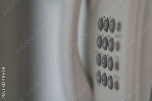 Obraz Classic telephone buttons on blurred background