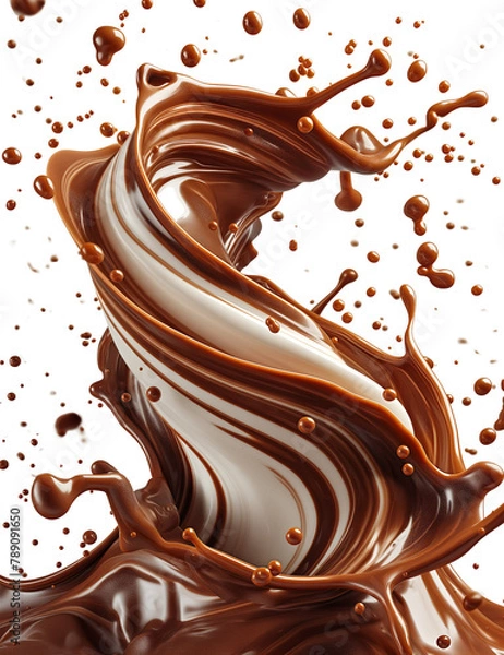 Obraz Tourbillon de chocolat pour gâteaux et pâtisserie