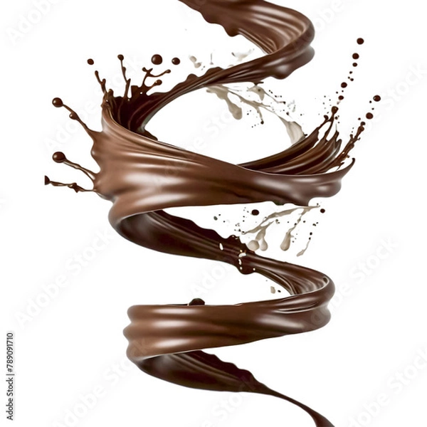 Obraz Tourbillon de chocolat pour gâteau et pâtisseries