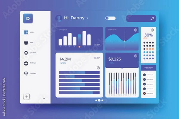 Obraz Smart UI Dashboard Template and Elements