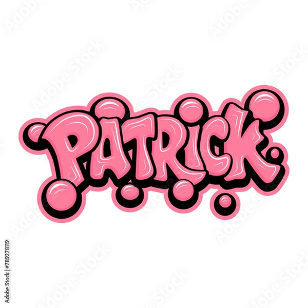 Obraz graffiti lettering typography art illustration