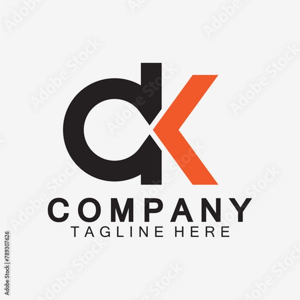 Fototapeta Initial Letter OK Logo Design Vector Template.