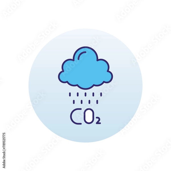 Fototapeta Carbon dioxide vector icon