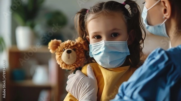 Fototapeta Discuss the importance of preventive healthcare measures, such as vaccinations and regular checkups, in maintaining childrens health and preventing illness