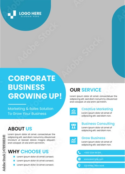 Obraz Business Flyer Design Template Layout