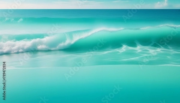 Fototapeta Blurred sea background. Nature background with water and clouds