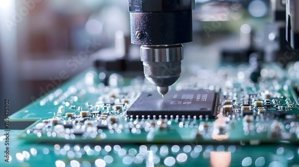 Obraz Advanced Machinery Assembling a PCB with Superhuman Precision