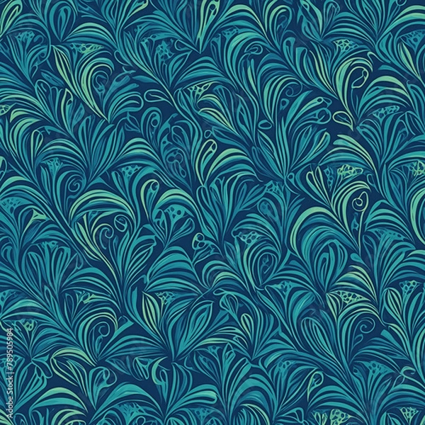 Fototapeta Florals pattern. Abstract flat background