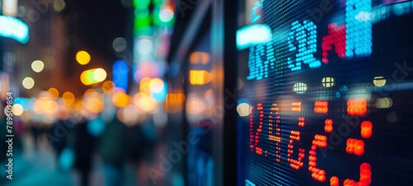 Fototapeta Dynamic Stock Market Data Visualization