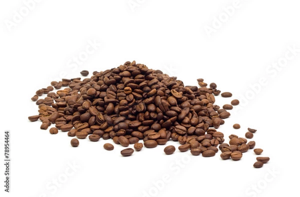 Obraz Coffee beans isolated on white