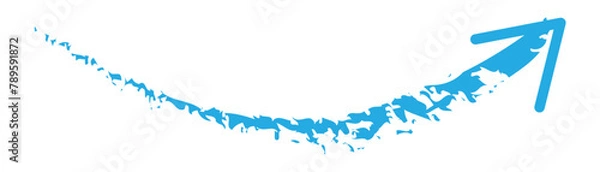 Fototapeta Grunge arrows collection. Set of hand drawn grunge arrow. Grungy brushes realistic. Black sketch handmade watercolor doodle arrow on white background in eps 10.